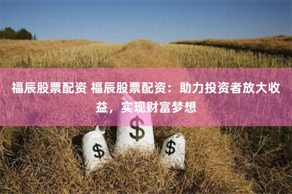 福辰股票配资 福辰股票配资：助力投资者放大收益，实现财富梦想